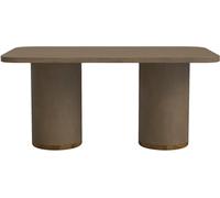 Hannun Mesa de comedor de microcemento en color tierra, 160cm