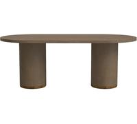 Hannun Mesa de comedor de microcemento en color tierra, 200cm