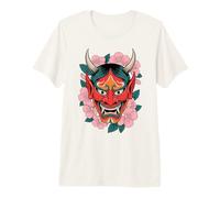 Hannya Oni Máscara Diablo Yokai Demonio Japonés Tatuaje Máscara Oni Camiseta Premium
