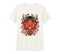 Hannya Oni Máscara Diablo Yokai Demonio Japonés Tatuaje Máscara Oni Camiseta Premium