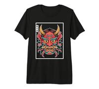 Hannya Oni Máscara Diablo Yokai Demonio Japonés Tatuaje Máscara Oni Camiseta Premium