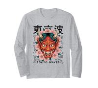 Hannya Oni Máscara Diablo Yokai Demonio Japonés Tatuaje Máscara Oni Manga Larga