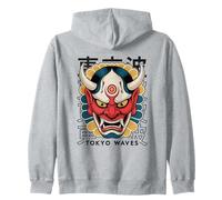 Hannya Oni Máscara Diablo Yokai Demonio Japonés Tatuaje Máscara Oni Sudadera con Capucha