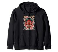 Hannya Oni Máscara Diablo Yokai Demonio Japonés Tatuaje Máscara Oni Sudadera con Capucha