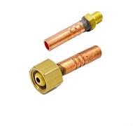HanOaki 2 unids TIG soldadura antorcha conector frontal 8mm M16x1.5mm Gas Power Cable Tuerca Tornillo Kit de piezas de reparación para QQ150 150A latón
