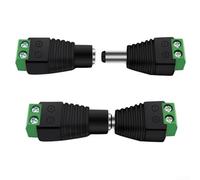 HanOaki Adaptador de corriente CC macho hembra de 12 V para aplicaciones de CCTV, cable de enchufe de 5,5 mm x 2,1 mm para necesidades de cableado de cámara de seguridad (5 pares)