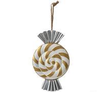 HanOaki Adornos colgantes minimalistas de hierro para Navidad creados para decoración de árbol de vacaciones y entornos festivos de temporada con diseño moderno, 1 unidad (A)