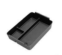 HanOaki Caja de almacenamiento de reposabrazos de almohadilla de carga inalámbrica de silicona para Hyundai Santa Fe 2024 2025 2026 Negro