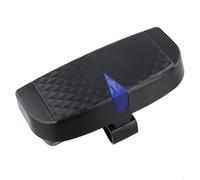 HanOaki Caja de almacenamiento para gafas de sol de coche con diseño de carcasa dura y tarjetero integrado, solución de almacenamiento compacta para gafas de vehículo y objetos pequeños (negro)