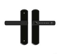HanOaki Cerradura de puerta inteligente de huellas dactilares Entrada sin llave para Tuya Teclado inalámbrico Acceso con tarjeta para puertas de madera 35mm 50mm Espesor Negro (D)