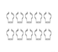 HanOaki Clips de rizo de acero inoxidable 304, paquete de 10 soportes de herramientas resistentes para organizar escobas, cepillos, rastrillos, tuberías, garaje, taller de almacenamiento (21 mm)