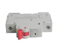 HanOaki Disyuntor solar DC 40A 1P, interruptor de protección contra sobrecarga para energía fotovoltaica, energía eólica, energía eléctrica de barco, máquina de CC, blanco+rojo