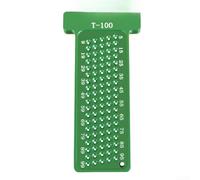 HanOaki Herramienta de medición cuadrada en T de aluminio de 4 pulgadas de 100 mm para aplicaciones de carpintería con sistema de doble escala y estructura en forma de T (verde métrico)