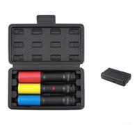 HanOaki Juego de 3 tuercas de rueda extendidas de metal, 17, 19, 21 mm, 150 mm de largo, 1/2 unidad para coches