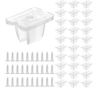 HanOaki Juego de clips de tira LED impermeable, soporte de silicona flexible para tiras de luces de 5 a 6 mm, clip de fijación de luz transparente para baño, patio y jardín, 100 piezas (500)