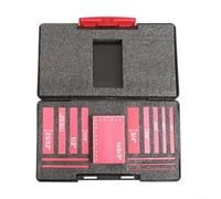 HanOaki Juego de medidores de altura de aluminio, 15 piezas, bloques de precisión/ajuste para sierras de mesa y carpintería, con estuche de almacenamiento, kit de configuración y calibración de