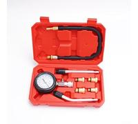 HanOaki Kit de medidor de presión de cilindro para pruebas de motor de vehículos, probador de compresión de 7 piezas con extremos de conexión rápida y rango dual 0-300 psi / 0-20 Kpa, compatible con