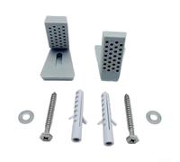 HanOaki Kit de montaje de suelo de inodoro en forma de L gris con tornillos de metal para instalación estable de inodoro de una sola unidad