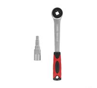 HanOaki Llave de trinquete para radiador, acero al carbono, 10-21 mm, para válvulas y conectores de tanque, color plateado y negro (B)