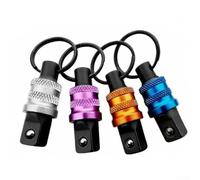 HanOaki Llavero con soporte de enchufe de 3/8 pulgadas con bloqueo mecánico para unidad hexagonal, organizador de aleación de conexión rápida para herramientas de lineman y bricolaje, plateado, 1