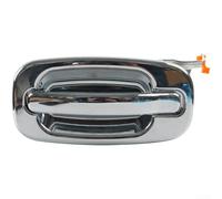HanOaki Manija de puerta exterior cromada de plástico plateado antioxidante, pieza de repuesto OEM 15034985 15034986 compatible con Chevrolet y para GM Truck SUV (parte trasera izquierda)