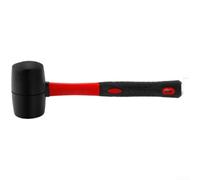 HanOaki Martillo de mazo de goma, mango de fibra de vidrio para pisos para baldosas (12 onzas)