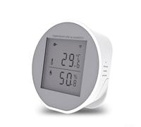 HanOaki Monitor de temperatura con conectividad WiFi para Tuya Smart | Sensor de humedad para sistemas compatibles con Alexa | Registro de datos de hasta 1 año, interruptor Celsius/Fahrenheit