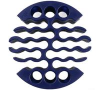 HanOaki Organizador de cables para cables de red Cat5 Cat6 con lazos, soporte de alambre de polietileno para escritorio para oficina y hogar, gris, amarillo, azul, 7,6 cm (5 azul)
