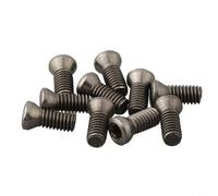 HanOaki Paquete de 10 tornillos para herramientas de torno CNC de inserción de carburo, tornillos de máquina de acero con diseño de cabeza de zócalo para industrias de maquinaria