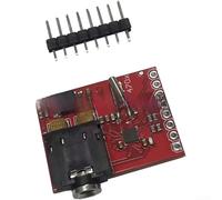 HanOaki Placa de desarrollo de receptor de radio FM con chipset Si4703-C para Arduino AVR PIC, soporte RDS/RBDS, procesamiento de señal digital de baja IF, accesorio de carcasa de 29 mm x 22 mm (rojo)
