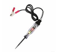 HanOaki Probador de voltaje de circuito automotriz 6 V 12 V 24 V con bolígrafo de sonda de luz LED, alambre de resorte flexible para pruebas eléctricas de automóviles, camiones, motocicletas y barcos