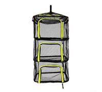 HanOaki Red de secado de malla portátil, estante plegable de 3 niveles para secar frutas, verduras, hierbas, lavandería, solución de almacenamiento que ahorra espacio para viajes, al aire libre (verde