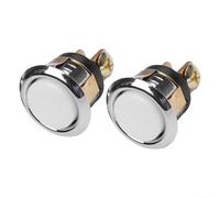 HanOaki Reemplazo de botón de timbre con cable, 2 piezas con luz, botón iluminado LED blanco para entrada de casa, cuerpo de metal robusto, impermeable y resistente a los rayos UV