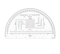 HanOaki Regla de coordenadas geográficas para navegación terrestre, transportador de mapas transparente de doble escala 1:25000/1:63360, trazador semicircular para entrenamiento G2AB (MP-3)