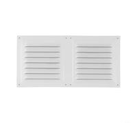 HanOaki Rejilla de ventilación con pantalla para HVAC y aplicaciones de techo 300 X 150 mm Cubierta de ventilación de aire de acero inoxidable negro blanco (blanco)