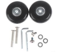 HanOaki Ruedas giratorias silenciosas de aleación de goma de larga duración, piezas de repuesto para bolsa de viaje (54 mm x 18 mm)