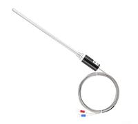 HanOaki Sonda de termopar tipo K de 5 mm de diámetro de 0 a 400 ° C Rango de medición para controlador de sensor de temperatura con alambre de blindaje PTFE (alambre tipo K 1 M)