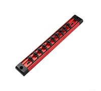 HanOaki Soporte para riel de enchufe de 1/4 3/8 para enchufes de 1/2 unidad con elementos de acero antideslizantes integrados y agujeros de montaje en extremo para almacenamiento vertical (A)