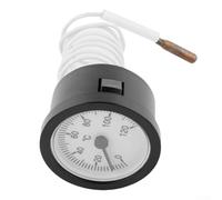 HanOaki Termómetro de esfera con sensor de latón, tubo capilar de 0 a 120 °C, alta precisión, gran escala, 100 cm, lectura remota, agua, aceite, medidor de temperatura para caldera, cocina, tanque de