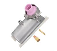 HanOaki Ti Alloy Welding Trailing Shield 90° ángulo recto TIG Guard con cuña Chuck y lente de gas para aplicaciones de plasma GTAW MIG GMAW, color plateado