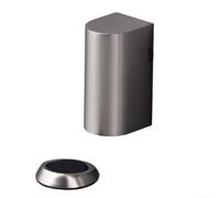 HanOaki Tope de puerta invisible sin perforaciones para puertas de dormitorio, diseño anticolisión con tecnología de vacío mecánico resistente al viento, hecho de aleación de zinc para una protección