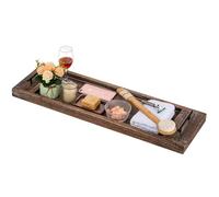 Hanobe Bandeja de bañera: Bandeja de Madera para Tina, Mesa Extra Grande, Estante rústico para bañera a través de la bañera, Bandeja de Servir de Madera con Asas para baño, 81 cm
