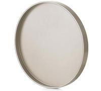 Hanobe Bandeja decorativa de madera: bandeja redonda de oro brillante, moderna, 30 cm, casa de campo, dorado, para cocina, mesa de centro, decoración de velas