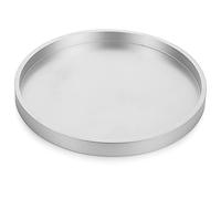 Hanobe Bandeja Decorativa para Mesa de Centro: Bandeja de Madera Plateada, bandejas Redondas de Madera rústicas de 31 cm Pulgadas, Soporte de Vela para decoración del hogar de Sala de Estar