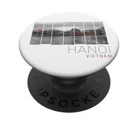 Hanoi Ciudad Vietnam Retro Panorama Vintage Recuerdo PopSockets PopGrip Adhesivo