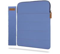 HANOI Collection® Detroit™ Funda para libros de lectura con cremallera acolchada. Funda de libro acolchada grande. Funda libro grande. Funda protectora de libros de lectura (Azul Medio, Grande)