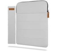 HANOI Collection® Detroit™ Funda para libros de lectura con cremallera acolchada. Funda de libro acolchada grande. Funda libro grande. Funda protectora de libros de lectura (Gris Claro, Grande)