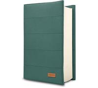 HANOI Collection® Funda para libros de lectura ajustable acolchada. Funda de libro acolchada grande. Funda libro, Cubierta para libros, Funda para tapa de libros (Verde Oscuro, Grande)