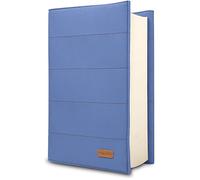 HANOI Collection® Funda para libros de lectura ajustable acolchada. Funda de libro acolchada grande. Funda libro, Cubierta para libros, Funda para tapa de libros (Azul Medio, Grande)