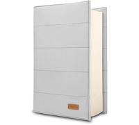HANOI Collection® Funda para libros de lectura ajustable acolchada. Funda de libro acolchada grande. Funda libro, Cubierta para libros, Funda para tapa de libros (Gris Claro, Grande)